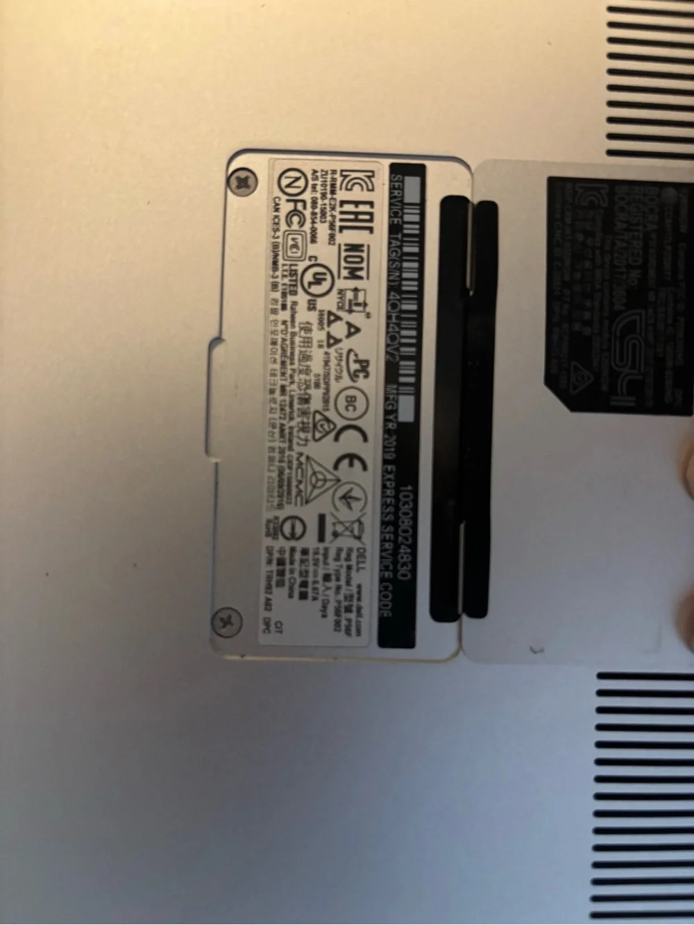 Dell Silver Precision 5530 Laptop touch screen